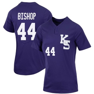 David Bishop Replica Purple Women's Kansas State Wildcats Full-Button Baseball Jersey